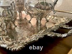 Vintage Coffee & Tea Service Baroque 5 Piece Silver plates Set