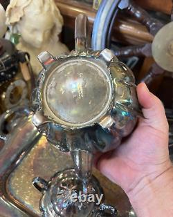 Vintage Community Old English Melon Silverplate 5 Piece Teaset Tea Set