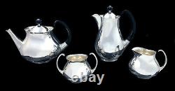 Vintage Eric Clements Elkington silver plate Modernist coffee tea set Birmingham