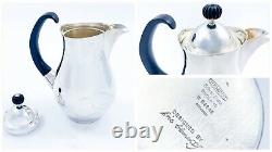 Vintage Eric Clements Elkington silver plate Modernist coffee tea set Birmingham