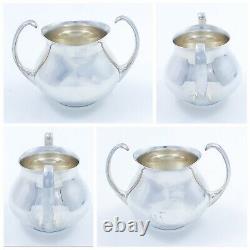 Vintage Eric Clements Elkington silver plate Modernist coffee tea set Birmingham