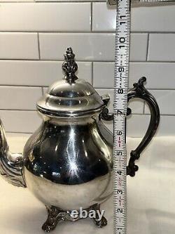 Vintage FB Rogers Silver Co Coffee & Tea 5 Piece set With Footed Tray 1982