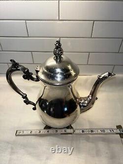Vintage FB Rogers Silver Co Coffee & Tea 5 Piece set With Footed Tray 1982