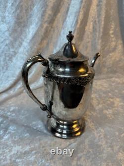 Vintage FB Rogers Silver Co. Silver Plate Tea Pot, Sugar Bowl & Creamer Set