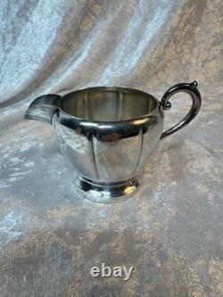 Vintage FB Rogers Silver Co. Silver Plate Tea Pot, Sugar Bowl & Creamer Set