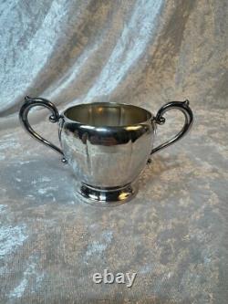Vintage FB Rogers Silver Co. Silver Plate Tea Pot, Sugar Bowl & Creamer Set