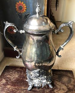 Vintage FB Rogers Silver Plated Samovar Coffee Tea Urn Warmer with Burner 15