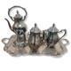 Vintage Fb Rogers Silver Plate Coffee/tea Set Gorgeous? Ornate Tray Pot Sugar