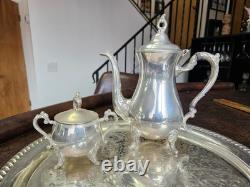 Vintage Gallion Silver Plated 6 Piece Footed Ornate Tea & Coffee Set! Mix Heavy