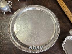 Vintage Gallion Silver Plated 6 Piece Footed Ornate Tea & Coffee Set! Mix Heavy