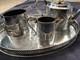 Vintage Germany Silver 3-piece Coffee/tea Seat With Serving Tray
