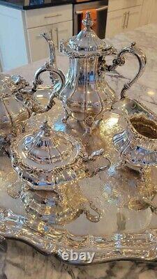 Vintage Gorham 5 Piece Silverplated Coffee/tea Service Rosewood With Plater