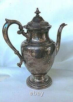 Vintage Gorham + Chantilly + Silver Plate E. P. N. S. Tea & Coffee Pot + Numbered