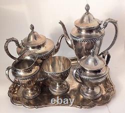 Vintage Gorham & Friedman Sterling Silverplate Coffee Tea Service Set Tarnished