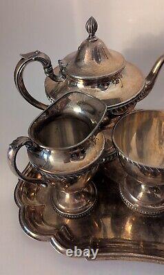 Vintage Gorham & Friedman Sterling Silverplate Coffee Tea Service Set Tarnished