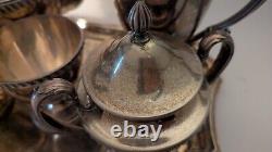 Vintage Gorham & Friedman Sterling Silverplate Coffee Tea Service Set Tarnished