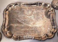 Vintage Gorham & Friedman Sterling Silverplate Coffee Tea Service Set Tarnished