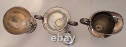 Vintage Gorham & Friedman Sterling Silverplate Coffee Tea Service Set Tarnished