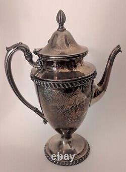Vintage Gorham & Friedman Sterling Silverplate Coffee Tea Service Set Tarnished
