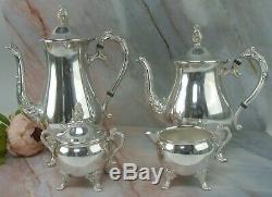 Vintage Gorham Silver Plate Newport Coffee/tea Service Set 4 Pc