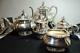 Vintage Gorham Silver Plate Shell + Gadroon 5 Piece Tea + Coffee Service Set