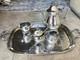 Vintage Hanson Silver Plate Coffee/tea Set Tray, Sugar, Creamer, Teapot, Spoon, Read