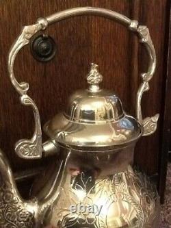 Vintage Indian(Probably) Silver Plate Tilt Tea/Coffee Pot With Burner
