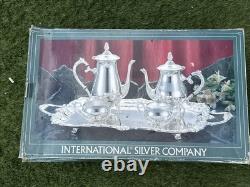 Vintage International Silver Company 5 Pieces Coffee And Tea Set #5025