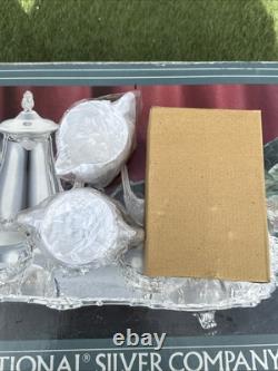 Vintage International Silver Company 5 Pieces Coffee And Tea Set #5025