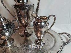 Vintage International Silver Company CASTLETON 4 Piece Set Coffee or Tea Pot 801