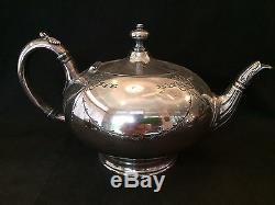 Vintage James Dixon & Sons Epbm 8796e Garland Motif 4 Piece Tea Service