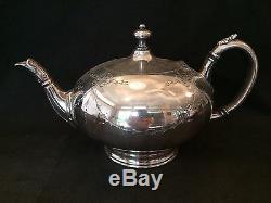 Vintage James Dixon & Sons Epbm 8796e Garland Motif 4 Piece Tea Service