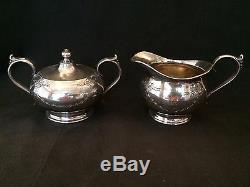 Vintage James Dixon & Sons Epbm 8796e Garland Motif 4 Piece Tea Service