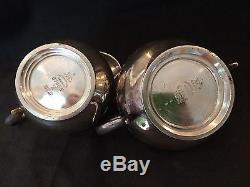 Vintage James Dixon & Sons Epbm 8796e Garland Motif 4 Piece Tea Service