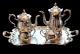 Vintage Leonard Silver Plate Footed Coffee & Tea 6 Piece Set