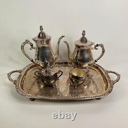Vintage Leonard Silver Plated 5 Piece Tea Set