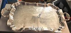 Vintage Leonard Silver Plated 6 Piece Coffee Tea Set with Tray