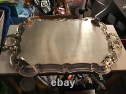 Vintage Leonard Silver Plated 6 Piece Coffee Tea Set with Tray