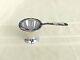 Vintage Los Castillo Mexico Silver Plate Tea Strainer And Cup Abalone Inlay