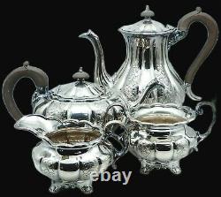 Vintage MARLBORO Silver Plate on Copper 4 Pc Tea Set Old English Reproduction