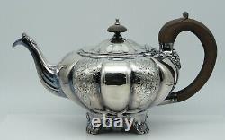 Vintage MARLBORO Silver Plate on Copper 4 Pc Tea Set Old English Reproduction