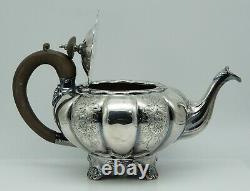 Vintage MARLBORO Silver Plate on Copper 4 Pc Tea Set Old English Reproduction