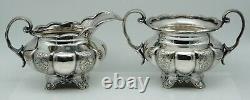 Vintage MARLBORO Silver Plate on Copper 4 Pc Tea Set Old English Reproduction