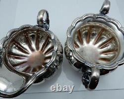 Vintage MARLBORO Silver Plate on Copper 4 Pc Tea Set Old English Reproduction