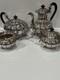 Vintage Melon Design Tea, Coffee, Cream & Sugar Set England Sheffield Elegant