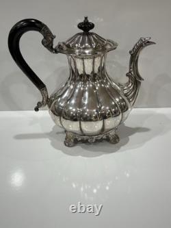 Vintage Melon Design Tea Coffee Cream & Sugar Set England Sheffield Elegant READ