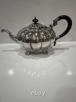 Vintage Melon Design Tea Coffee Cream & Sugar Set England Sheffield Elegant READ