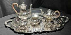 Vintage Melon Sheffield Design by Community 6 Pc Silver Coffee/Tea Set