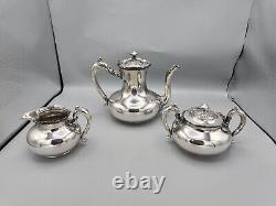 Vintage, Meriden B Company Silver Plate Tea / Coffee Set, Pitcher, Suger, Cream