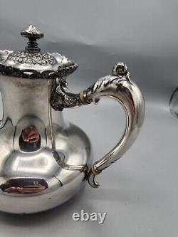 Vintage, Meriden B Company Silver Plate Tea / Coffee Set, Pitcher, Suger, Cream